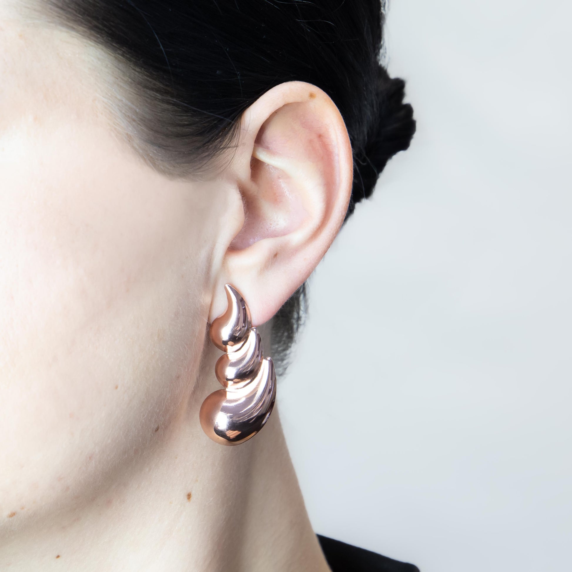 Cercei metalici galaxy chic, set 2 - Rose Gold