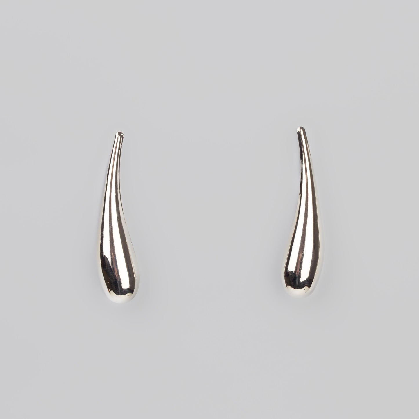 Cercei metalici liquid chic, set 2 - Argintiu