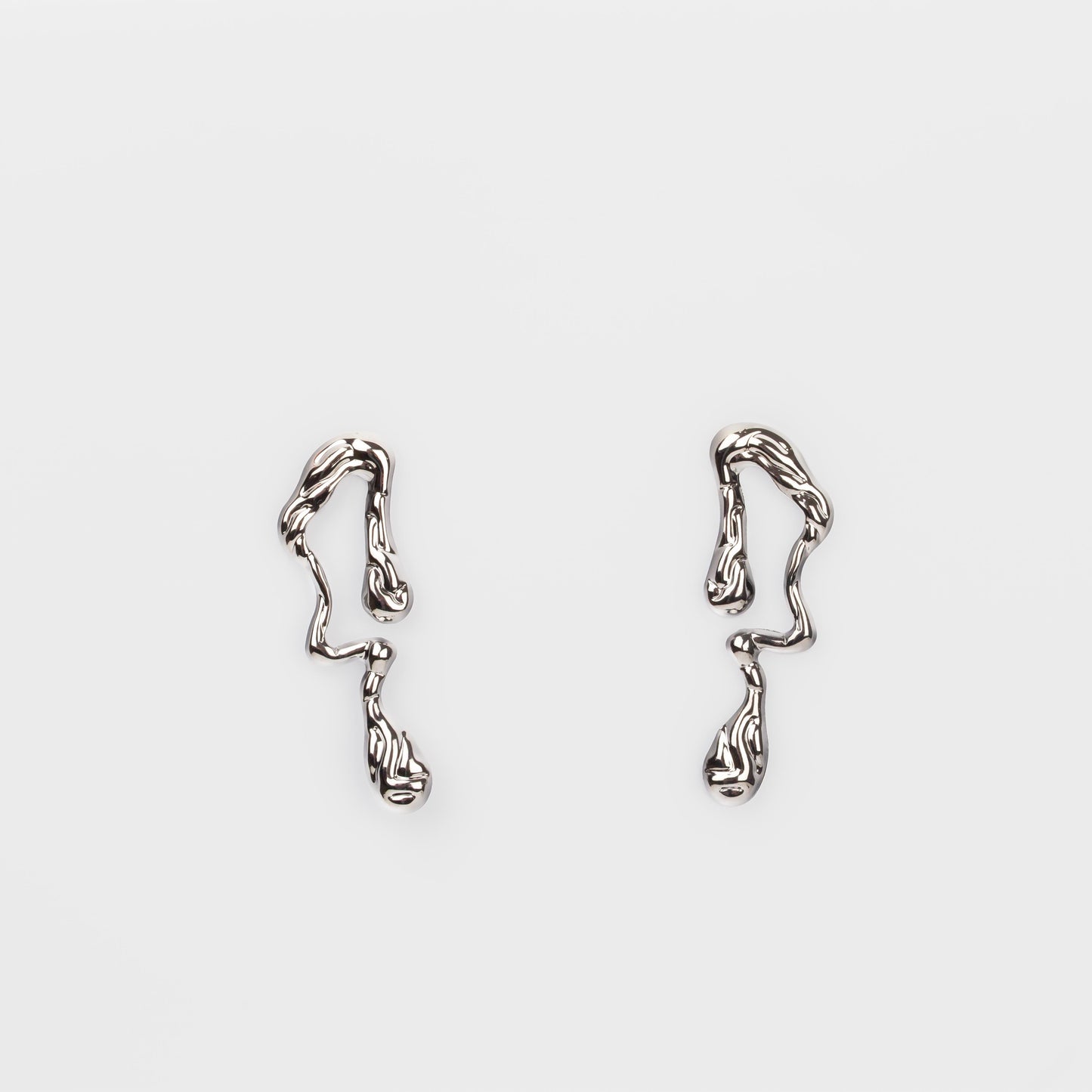 Cercei metalici liquid chic, set 2 - Gri Antracit