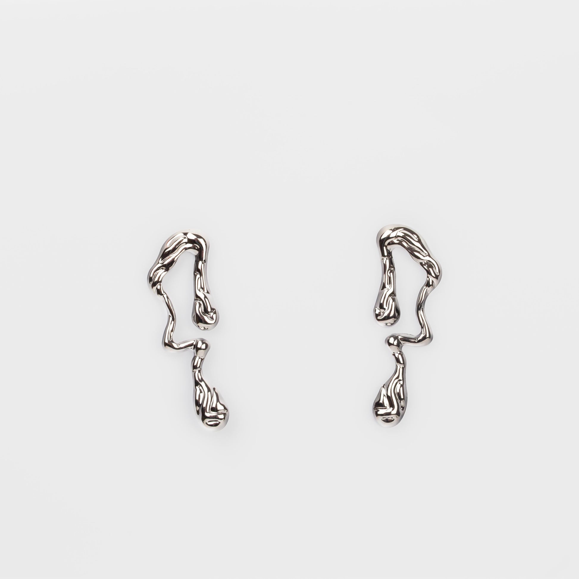Cercei metalici liquid chic, set 2 - Gri Antracit