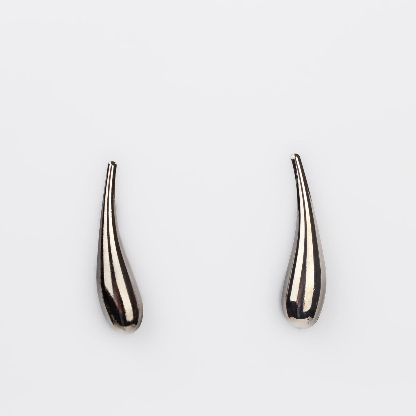 Cercei metalici liquid chic, set 2 - Gri Antracit