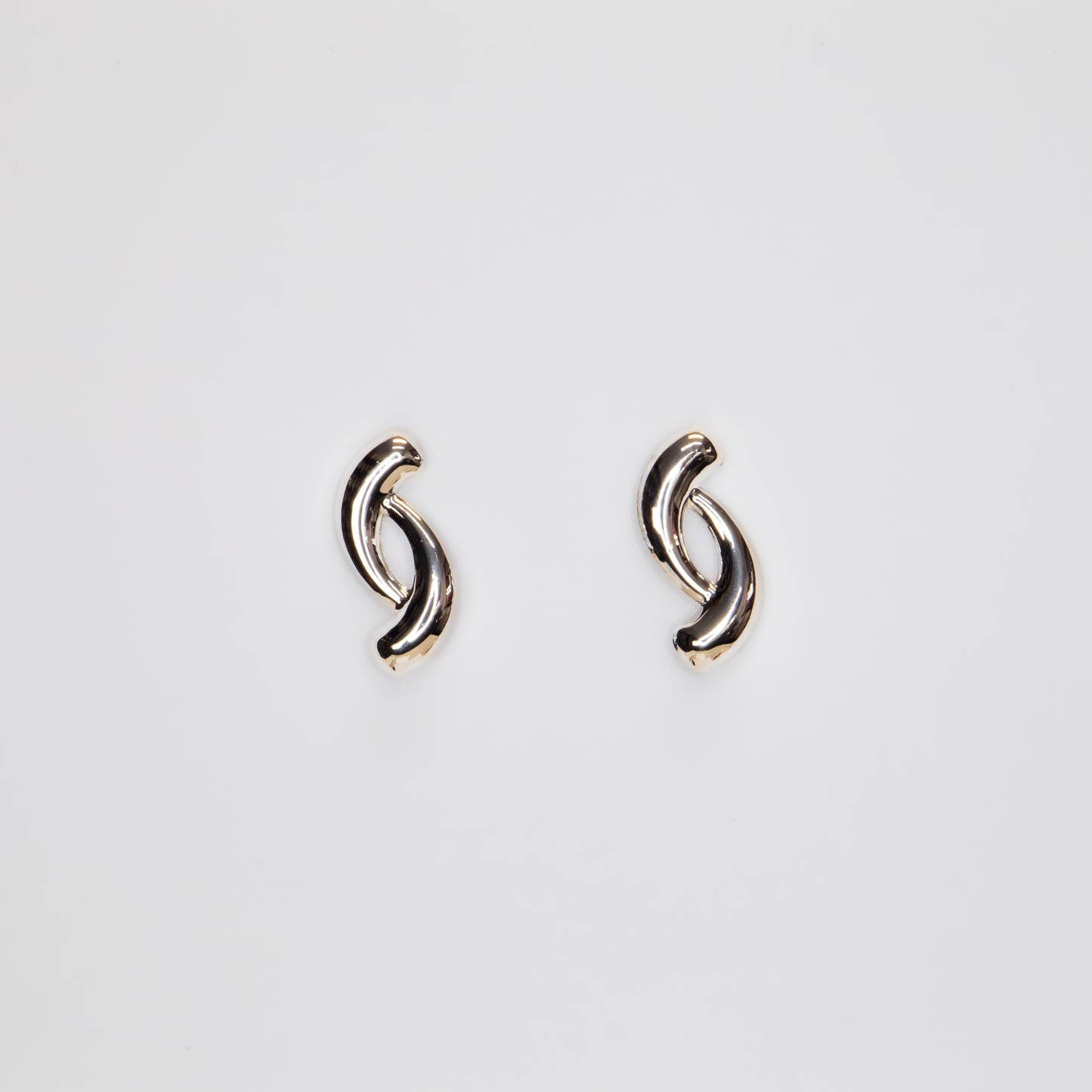 Cercei metalici Luminous Curve - Argintiu
