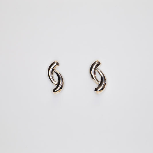 Cercei metalici Luminous Curve - Argintiu