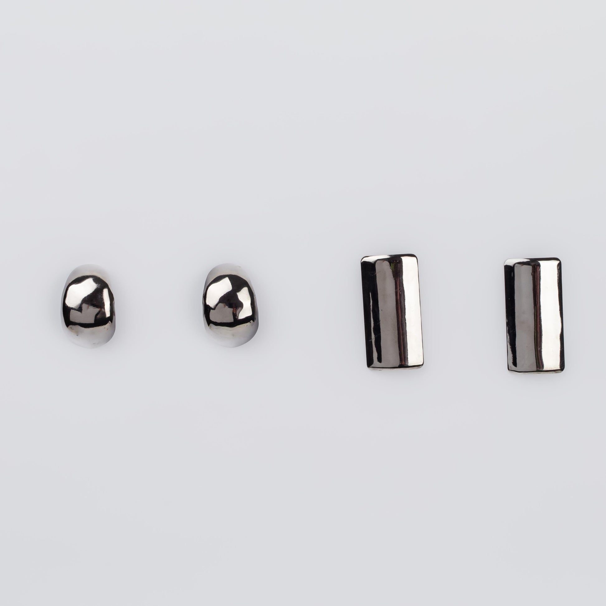 Cercei metalici maximal chic, set 2 - Gri Antracit