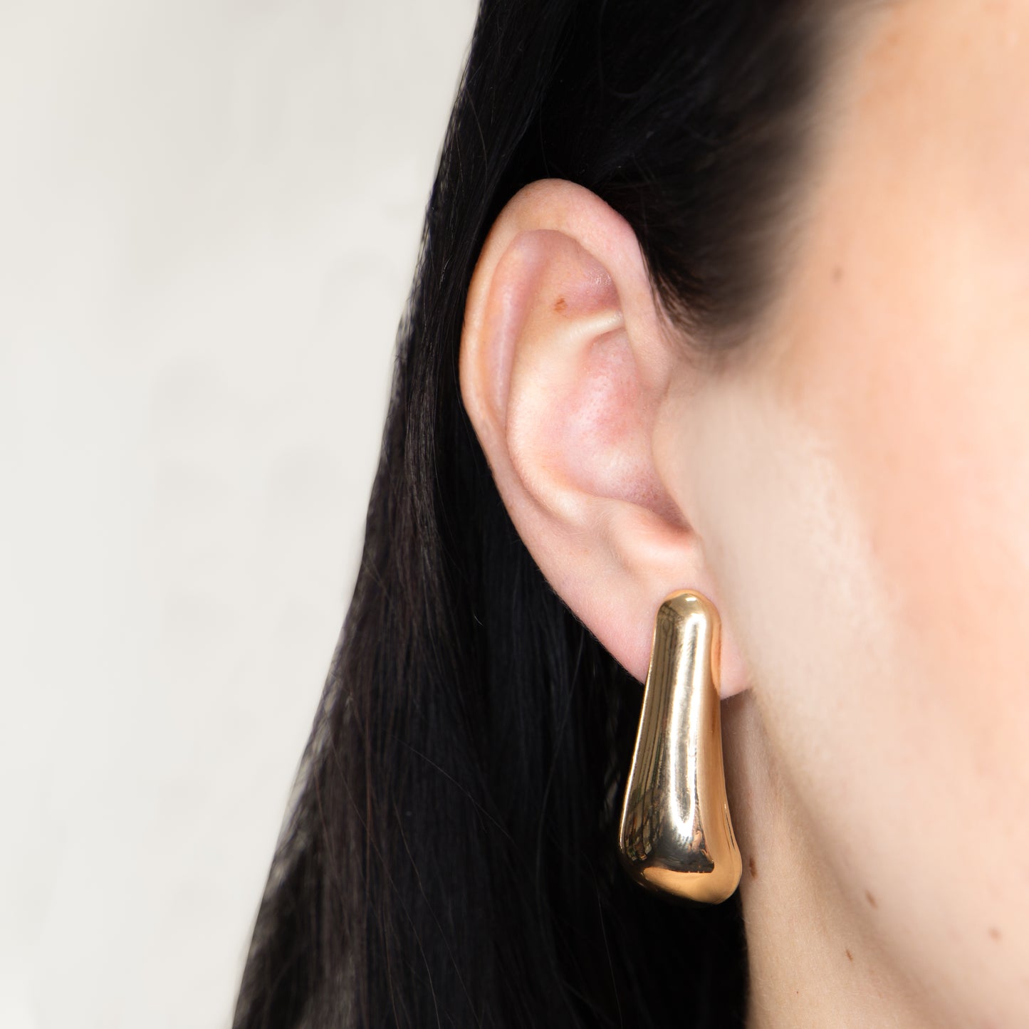 Cercei metalici Metallic Teardrop - Auriu