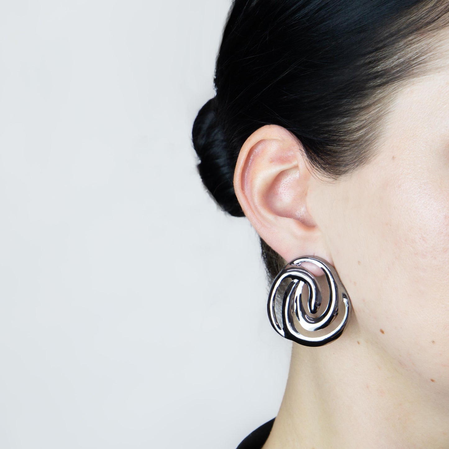 Cercei metalici milky way, set 2 - Gri Antracit