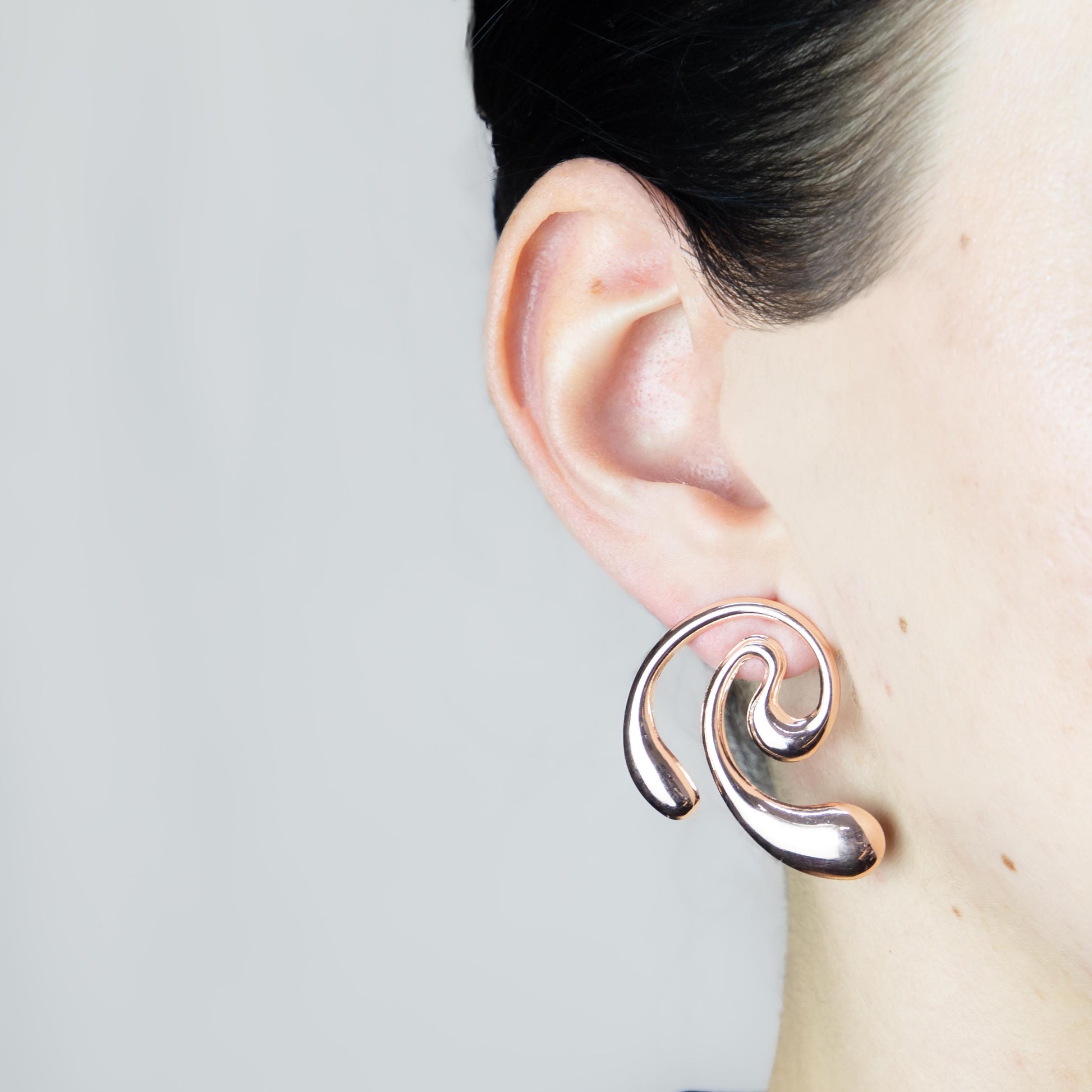 Cercei metalici milky way, set 2 - Rose Gold