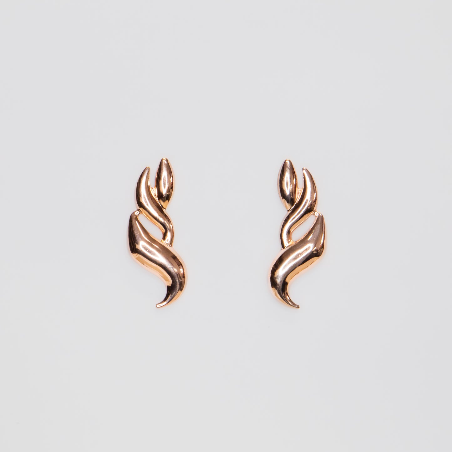 Cercei metalici Ornament Regal - Rose Gold