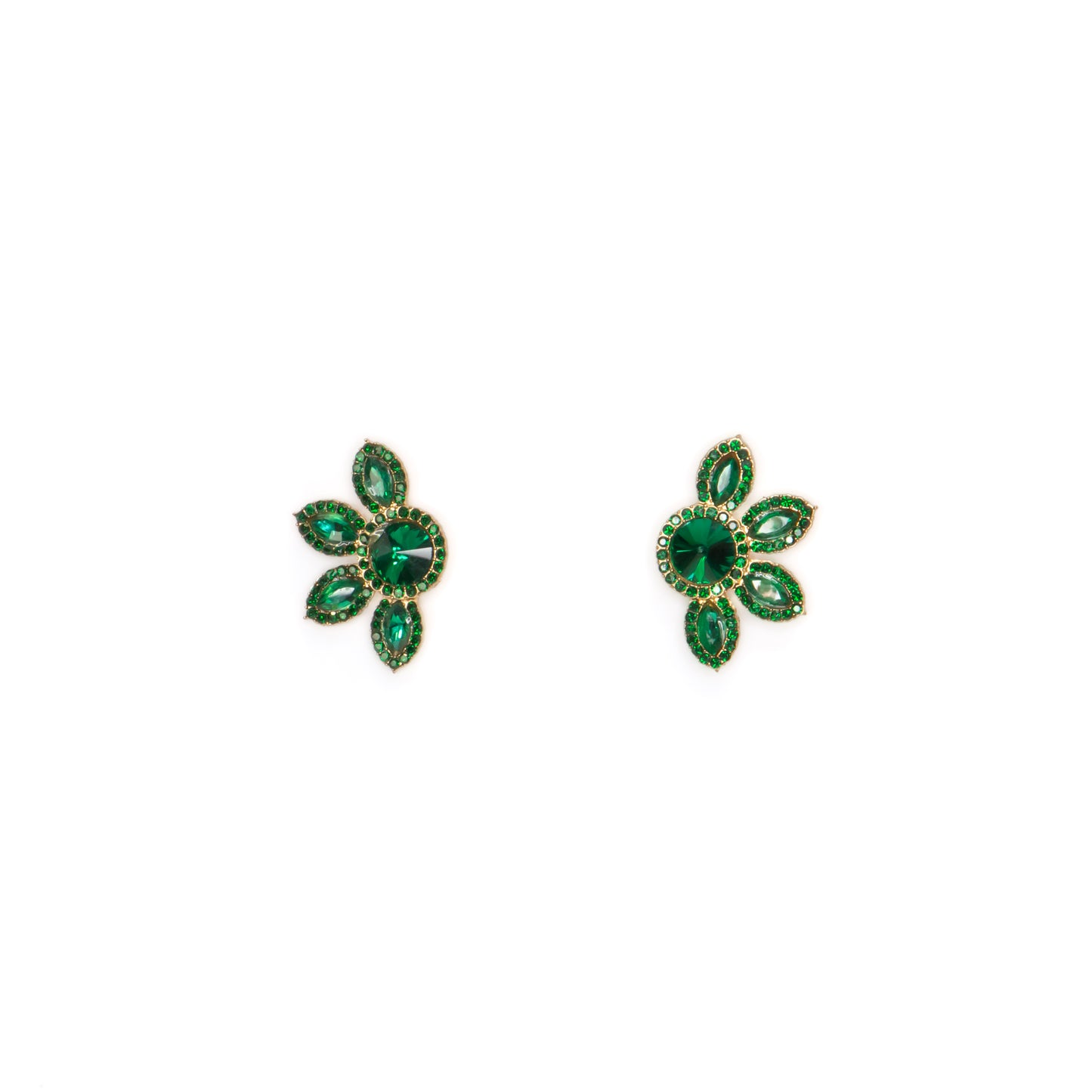 Cercei mici cu pietre romantice, Elegant Garden - Verde