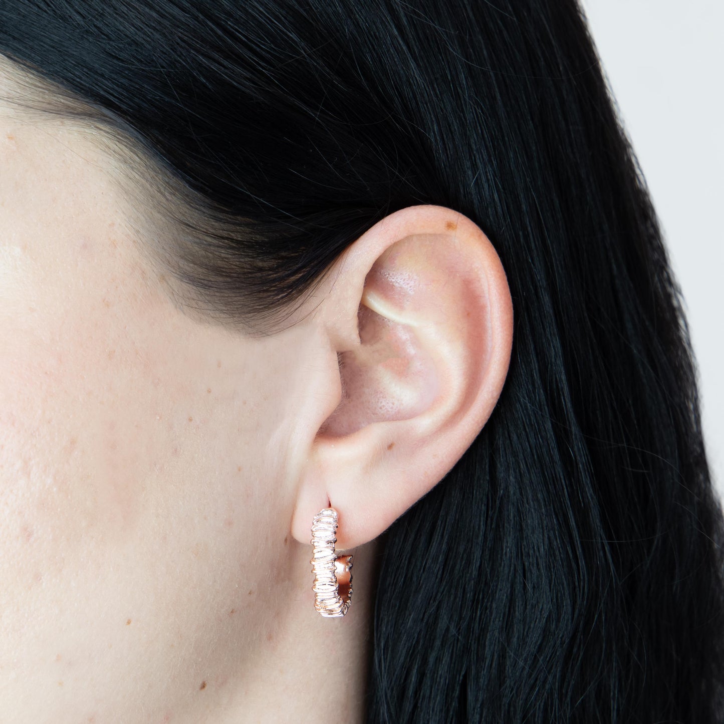 Cercei mici rotunzi decadence, set 2 - Rose Gold