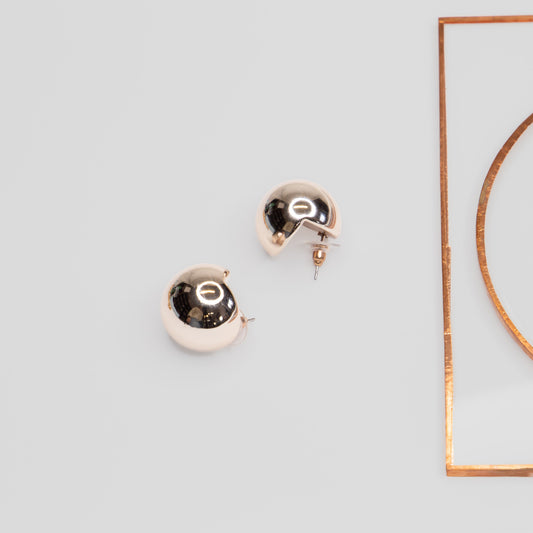 Cercei Mini Buton - Rose Gold