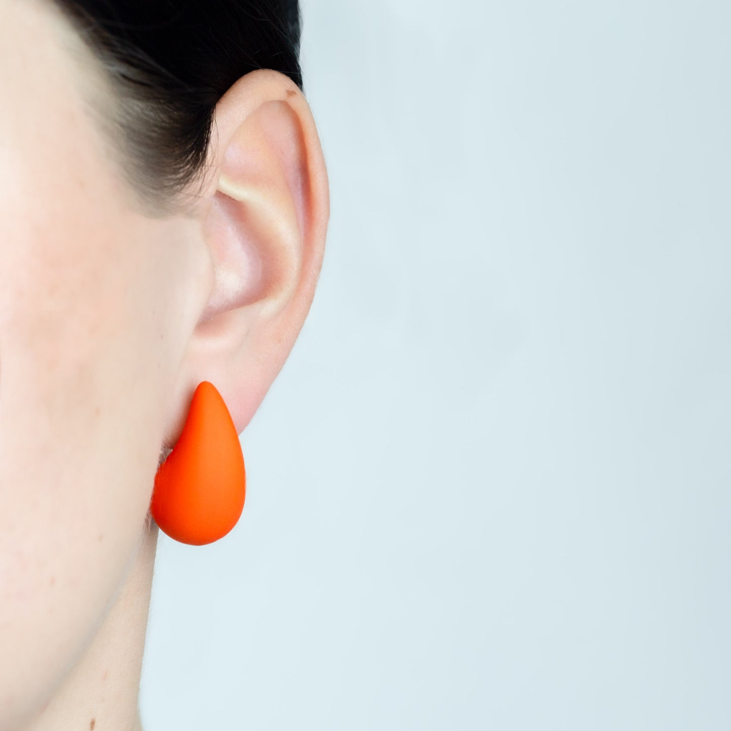 Cercei mochi cu textură de silicon - Portocaliu