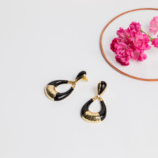 Cercei mythical gold  - Negru