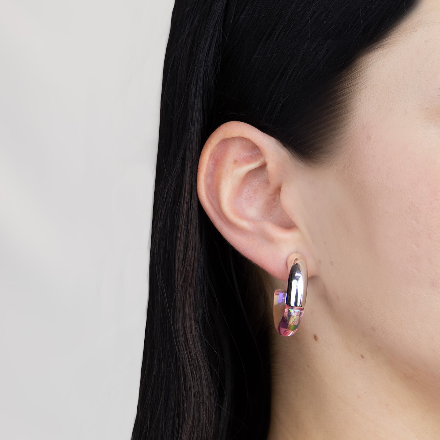 Cercei rotunzi aurora, set 2 - Pink Mix