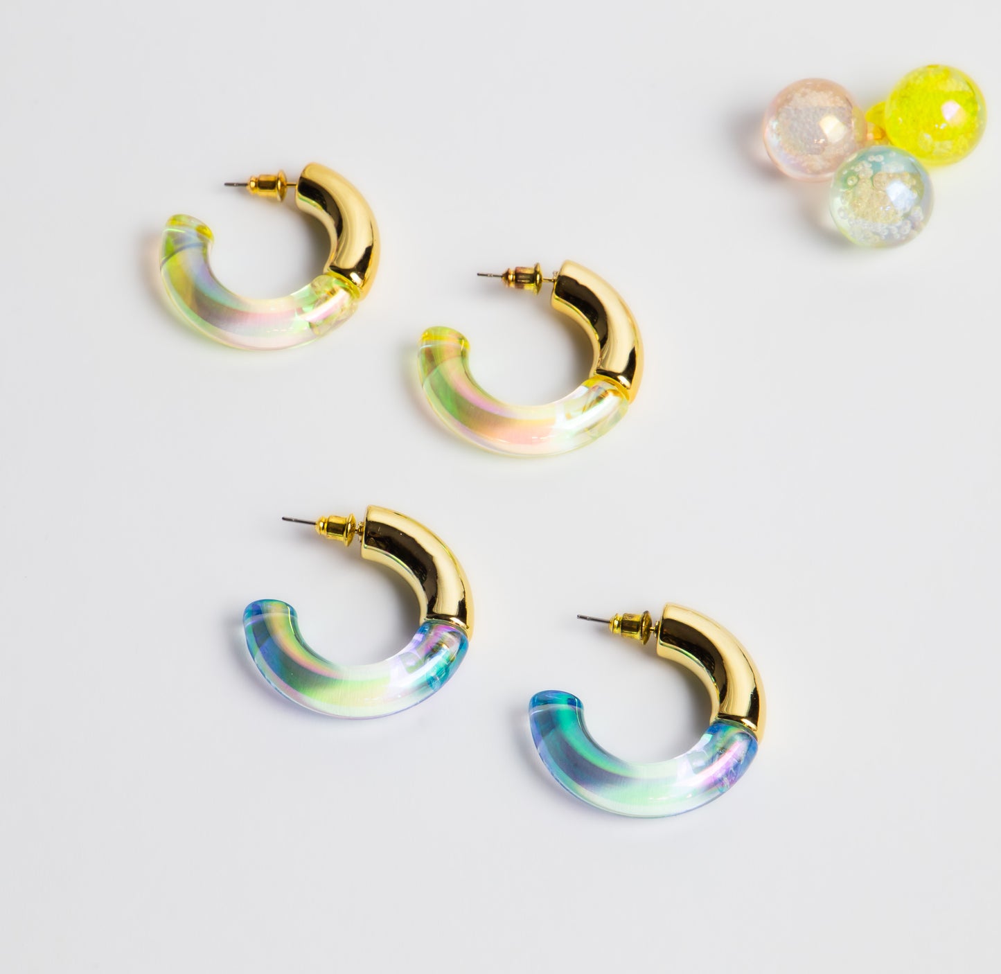 Cercei rotunzi aurora, set 2 - Solar Mix
