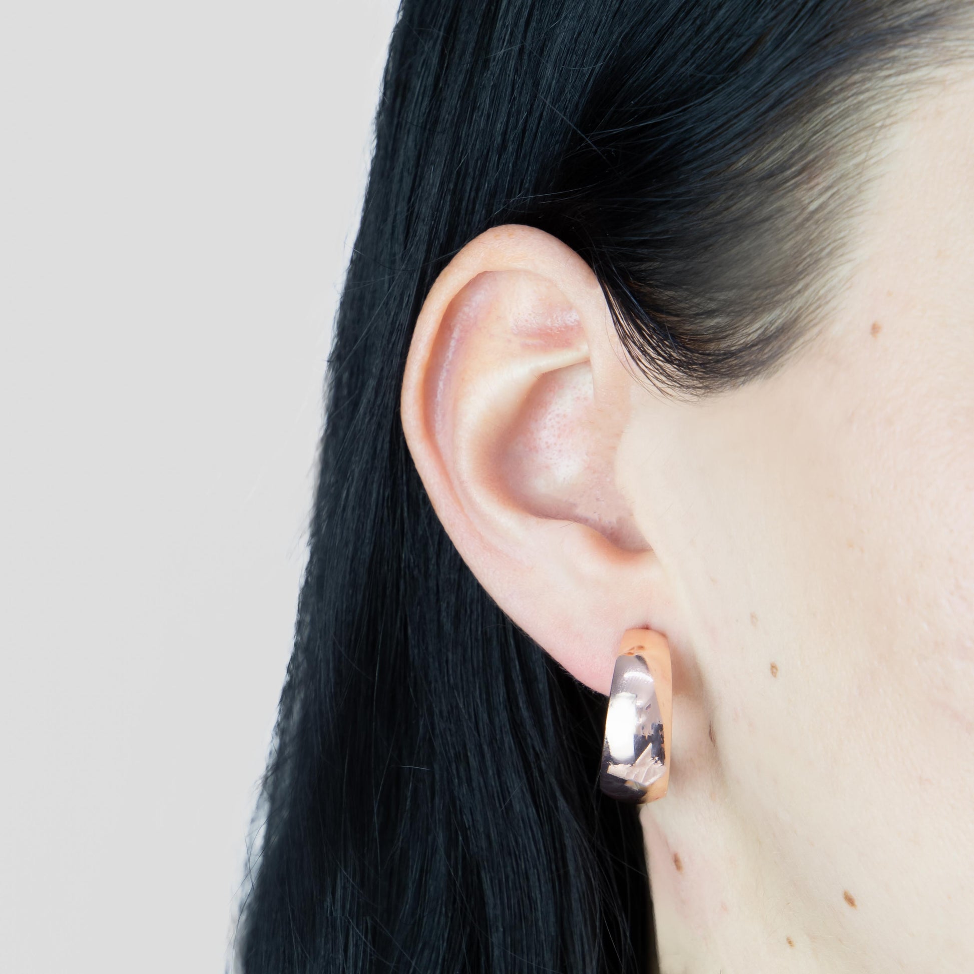 Cercei rotunzi minimal chic, set 3 - Rose Gold