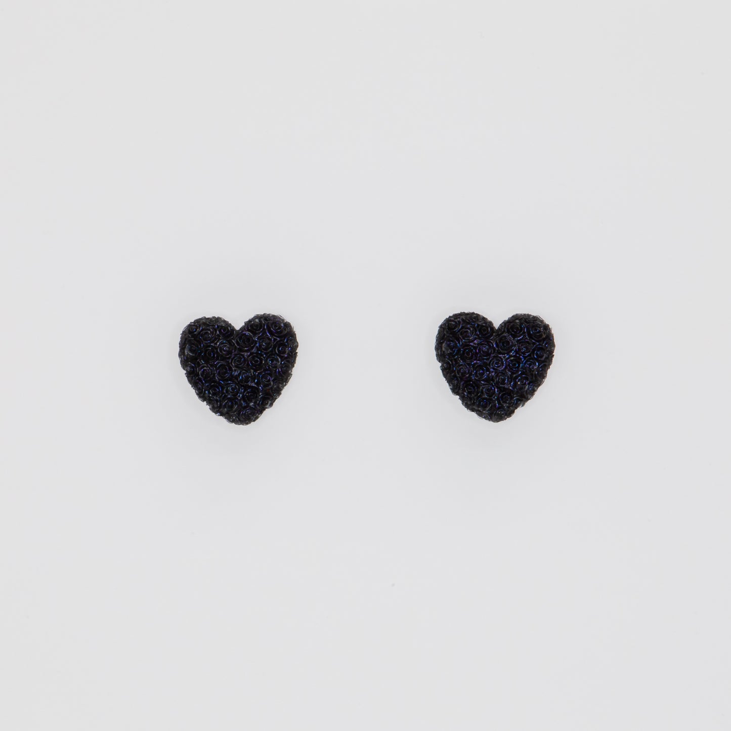 Cercei Royal Rose Heart - Negru