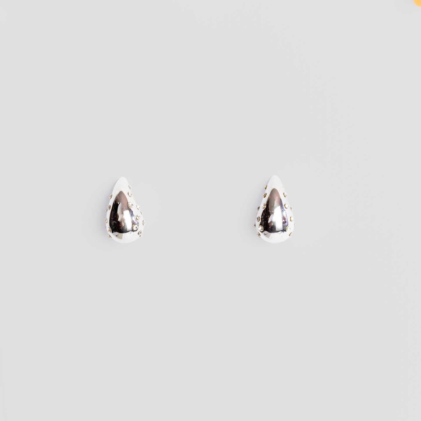 Cercei sparkling drop cu pietre - Arginitu