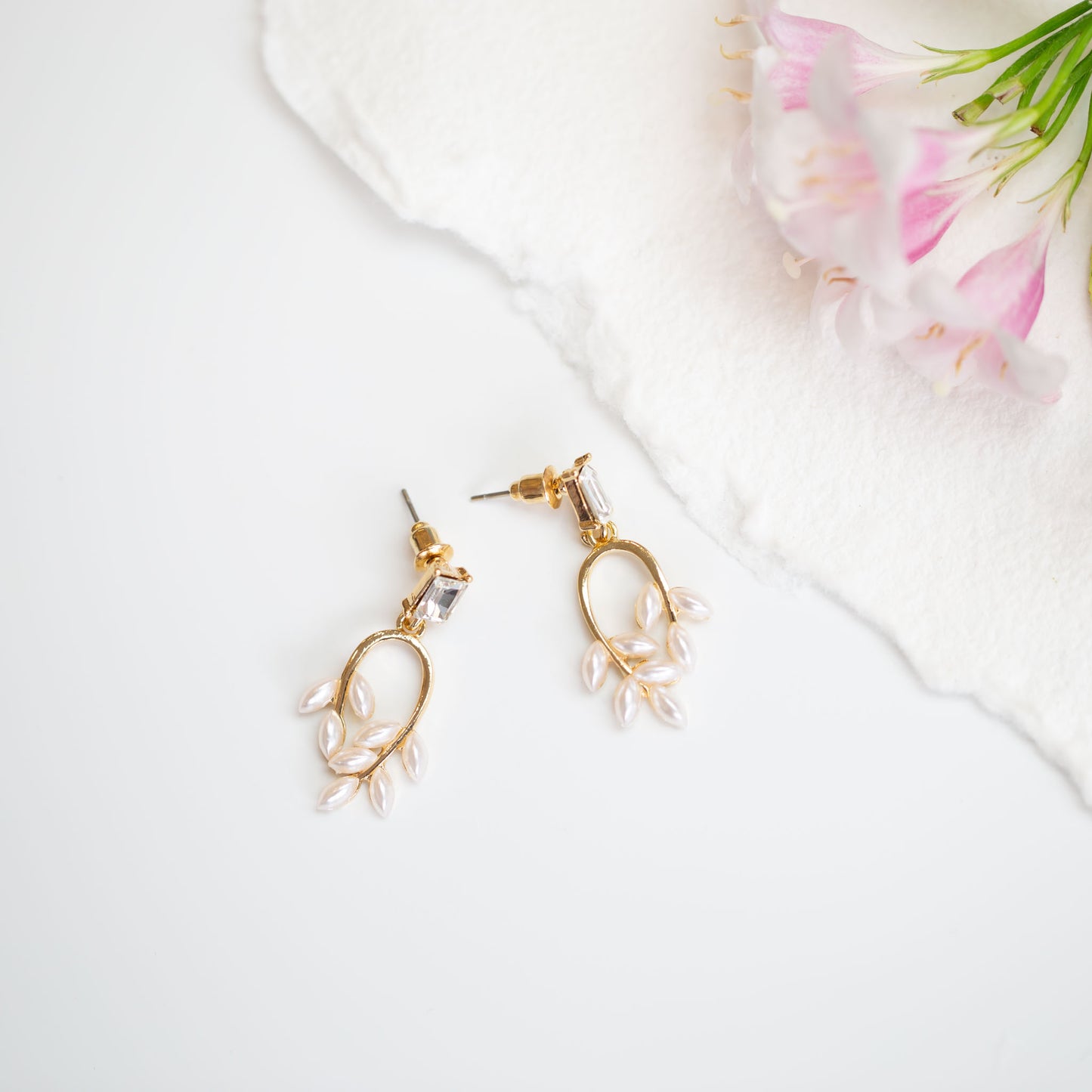 Cercei spic elegant cu pietre