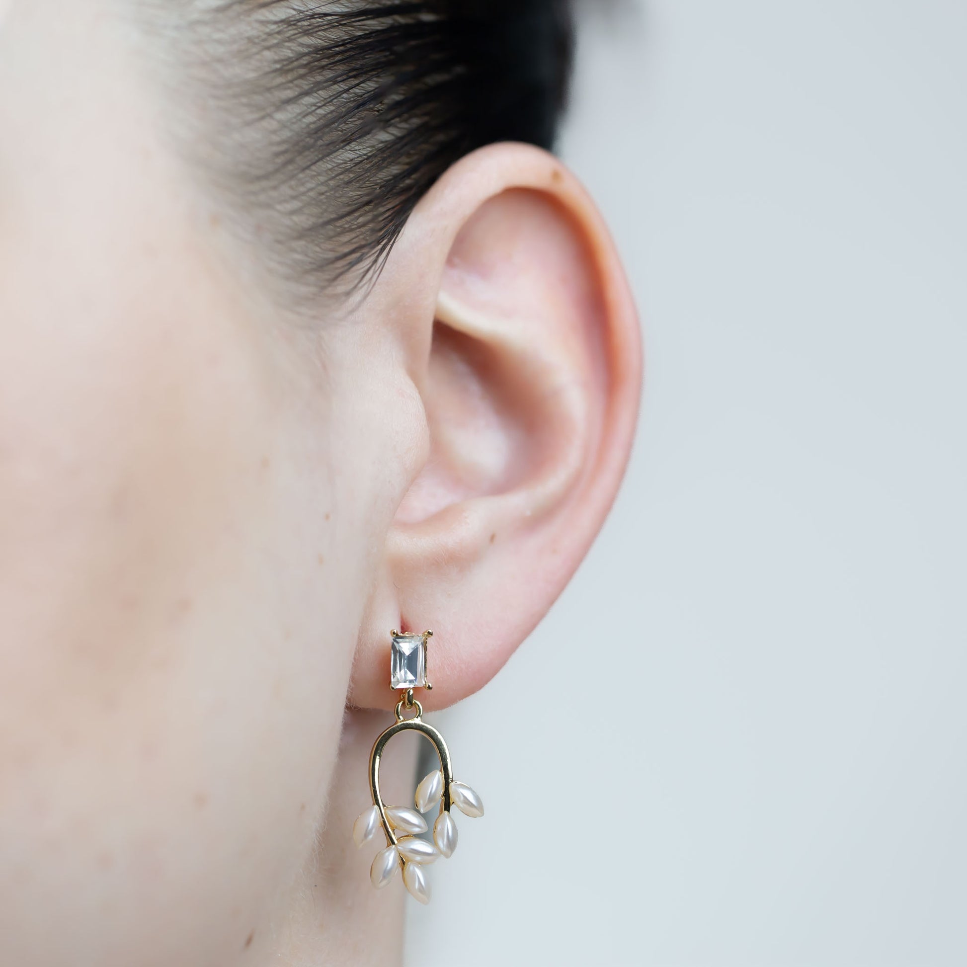 Cercei spic elegant cu pietre