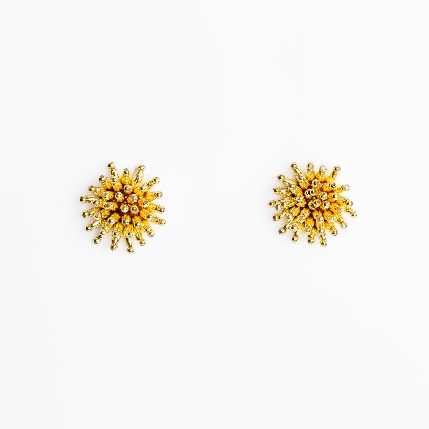 Cercei spiky flower  - Auriu