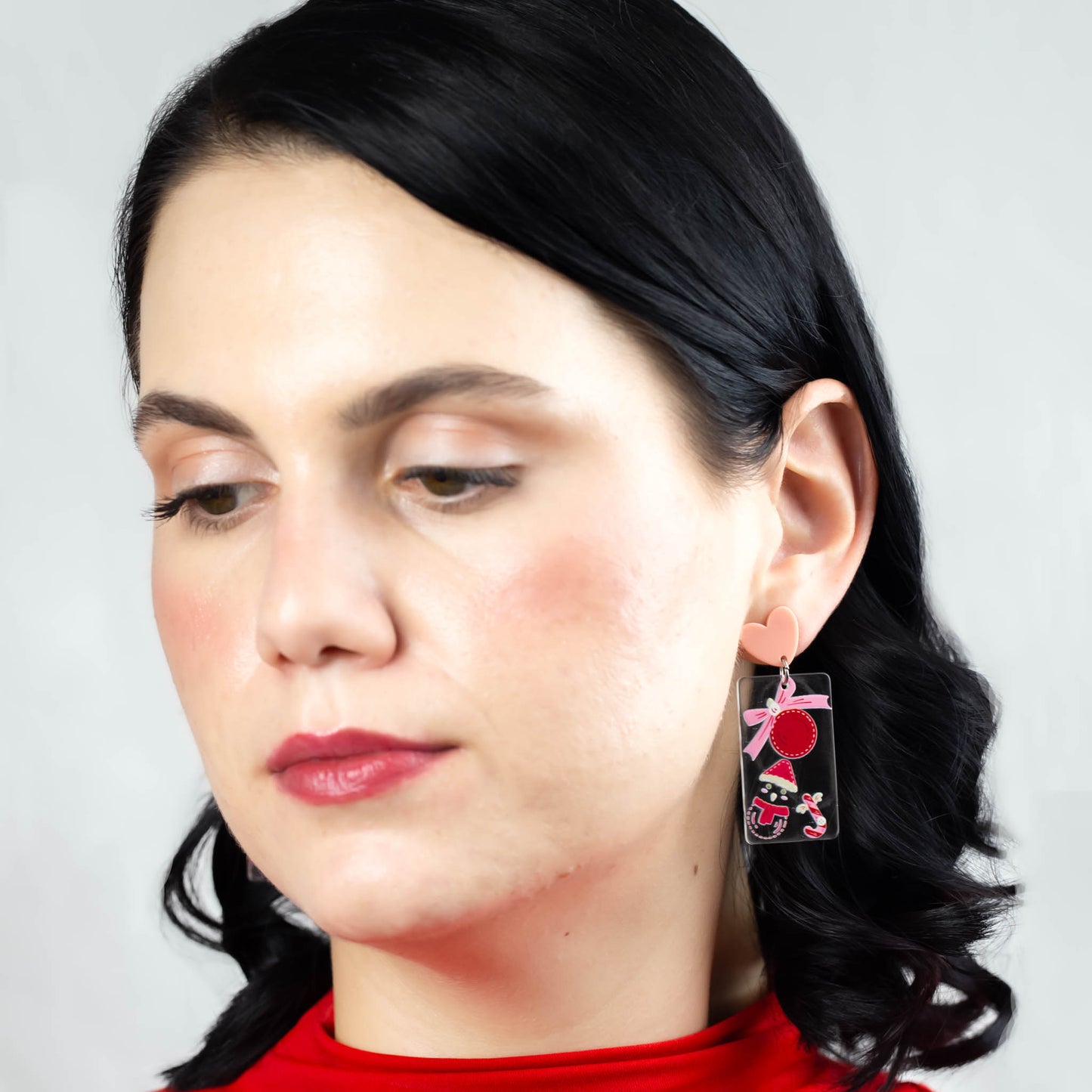 Cercei transparenți Christmas vibes