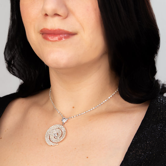Colier elegant cu pietre rafinate - Eternal Spiral