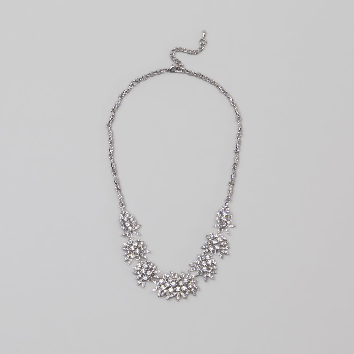 Colier elegant cu pietre strălucitoare - Crystal Leaves