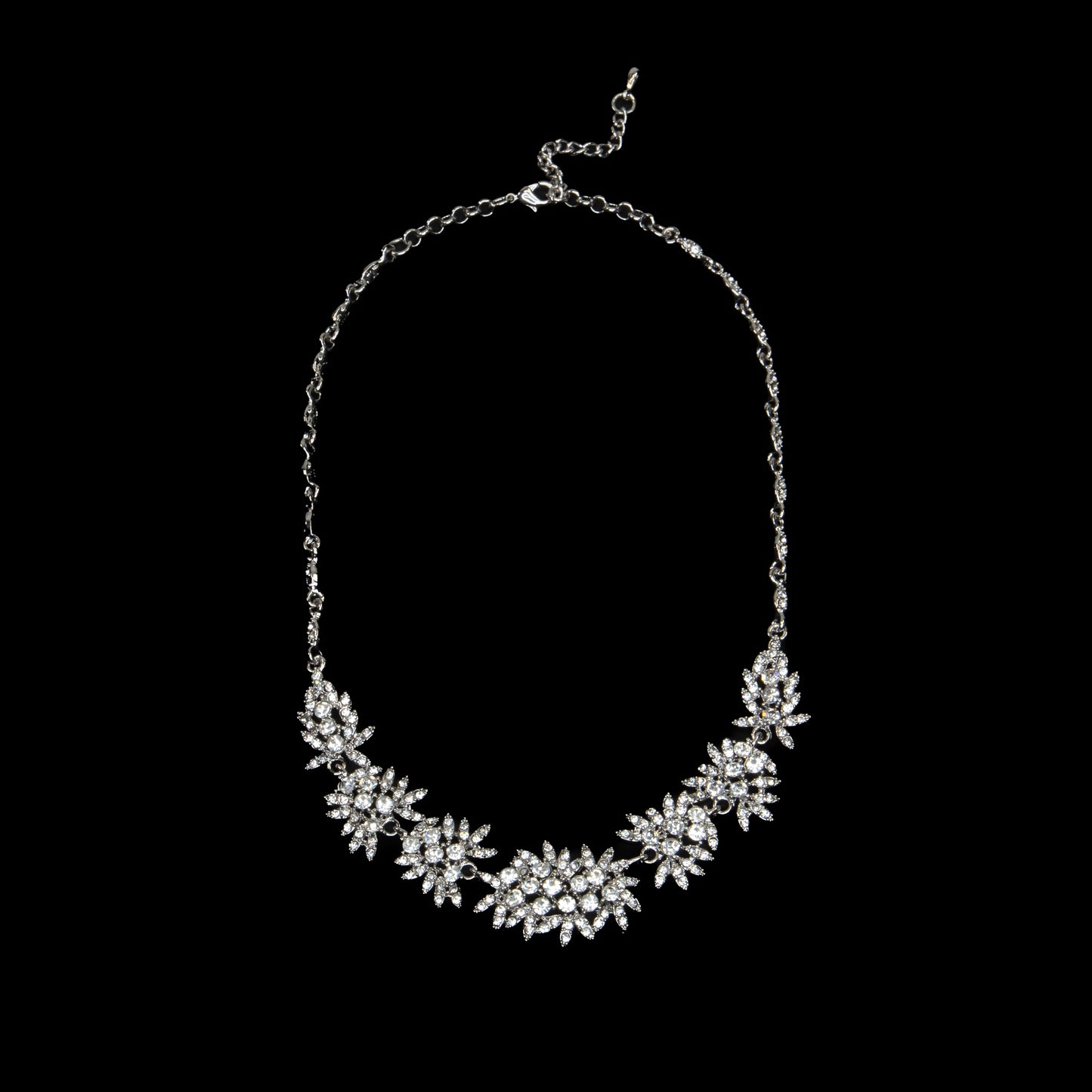 Colier elegant cu pietre strălucitoare - Crystal Leaves