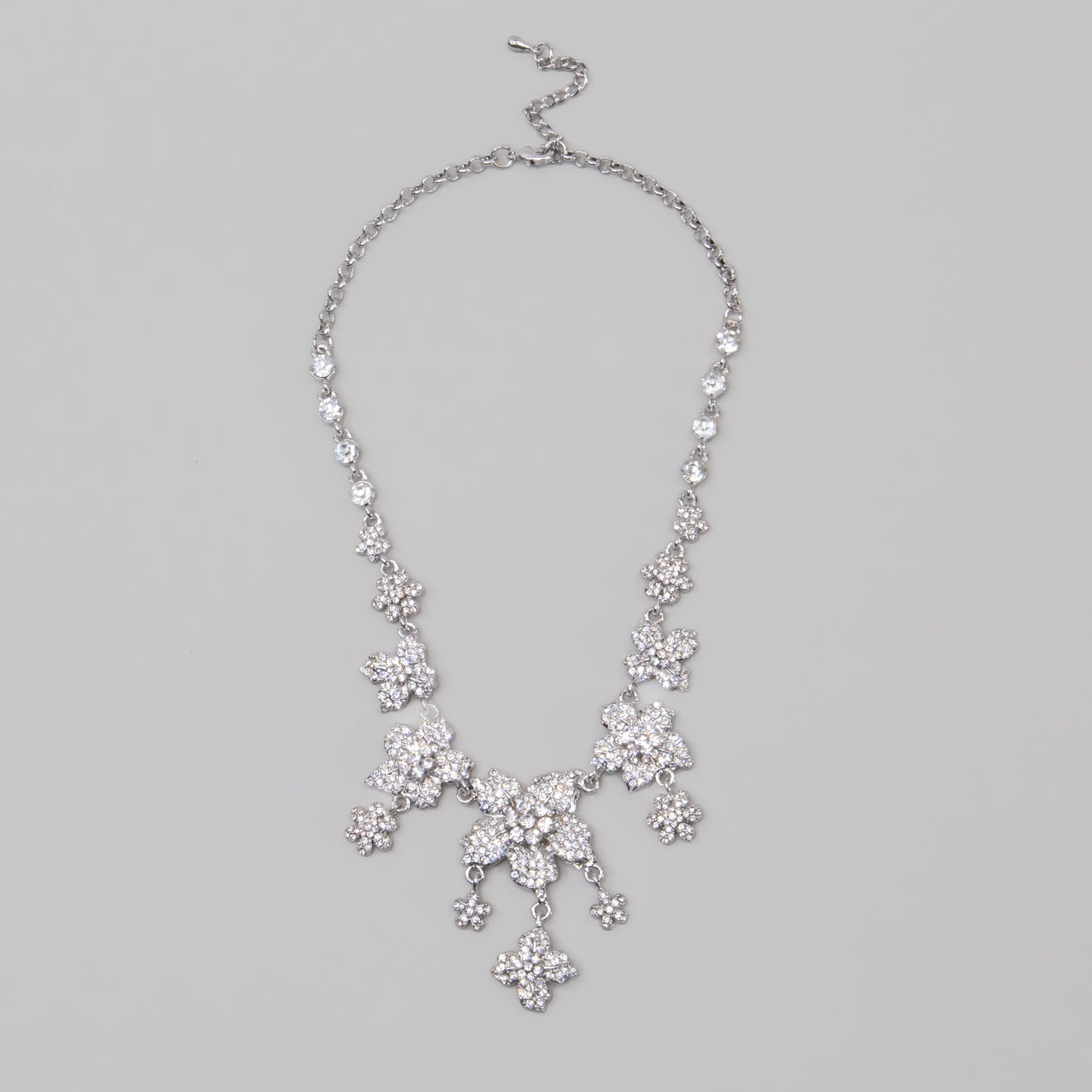 Colier elegant cu pietre strălucitoare - Silver Blossom