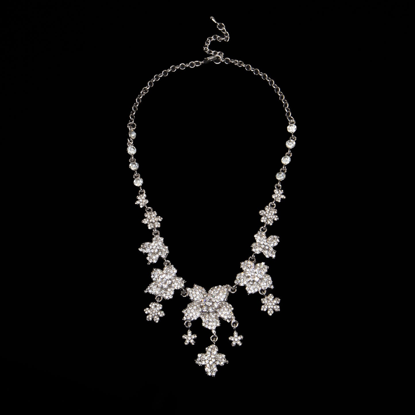 Colier elegant cu pietre strălucitoare - Silver Blossom