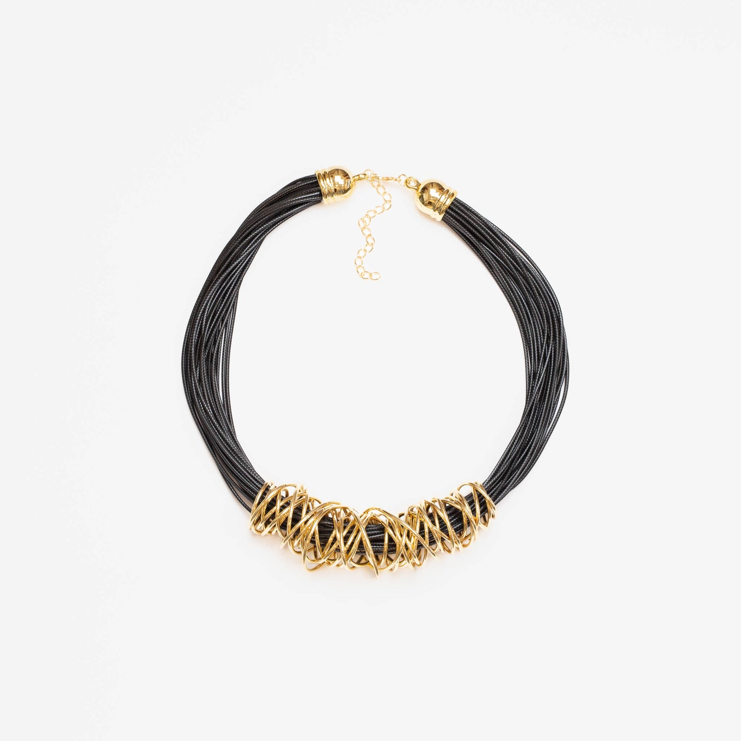 Colier gros Galaxy - Negru Auriu