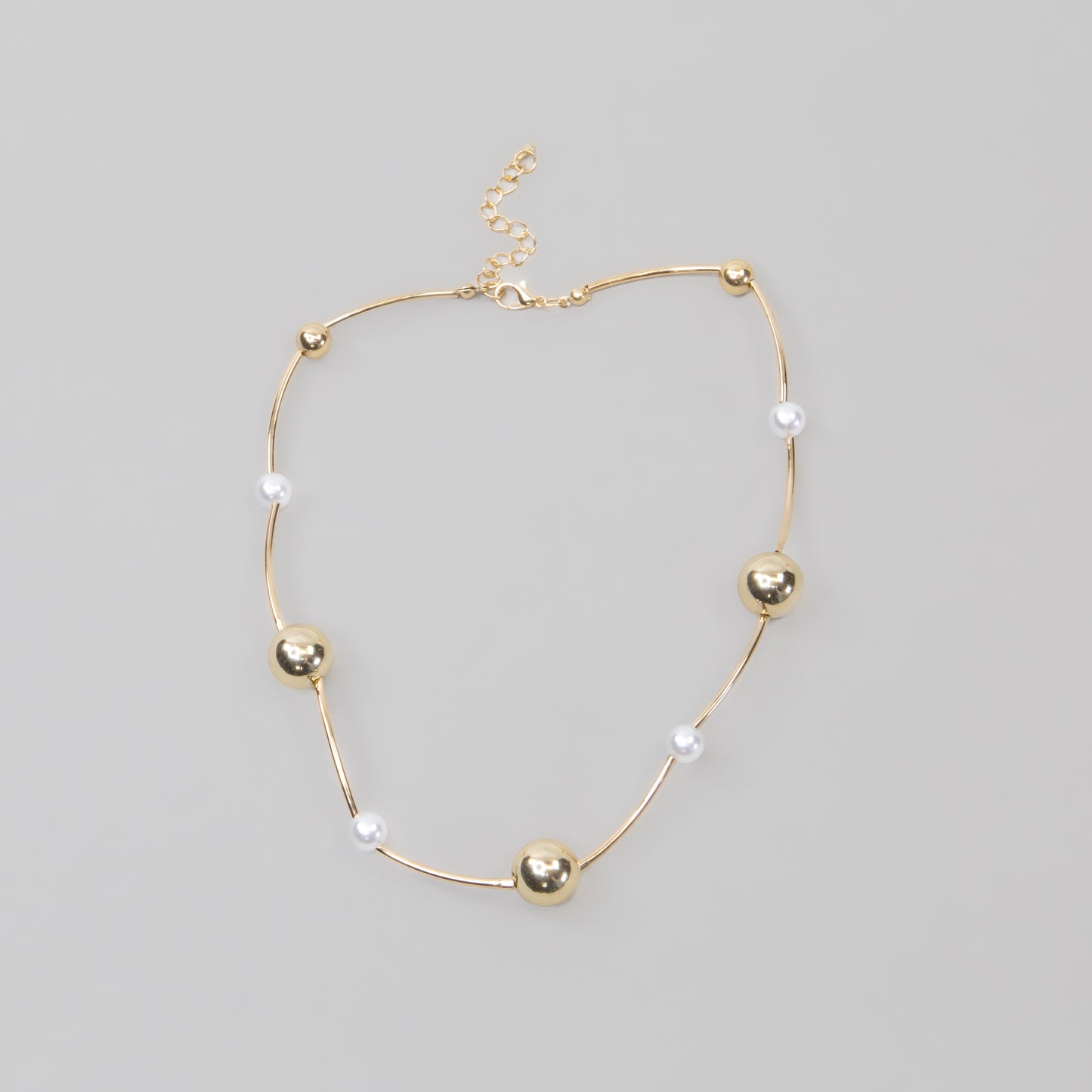 Colier minimalist cu perle - Luna Golden