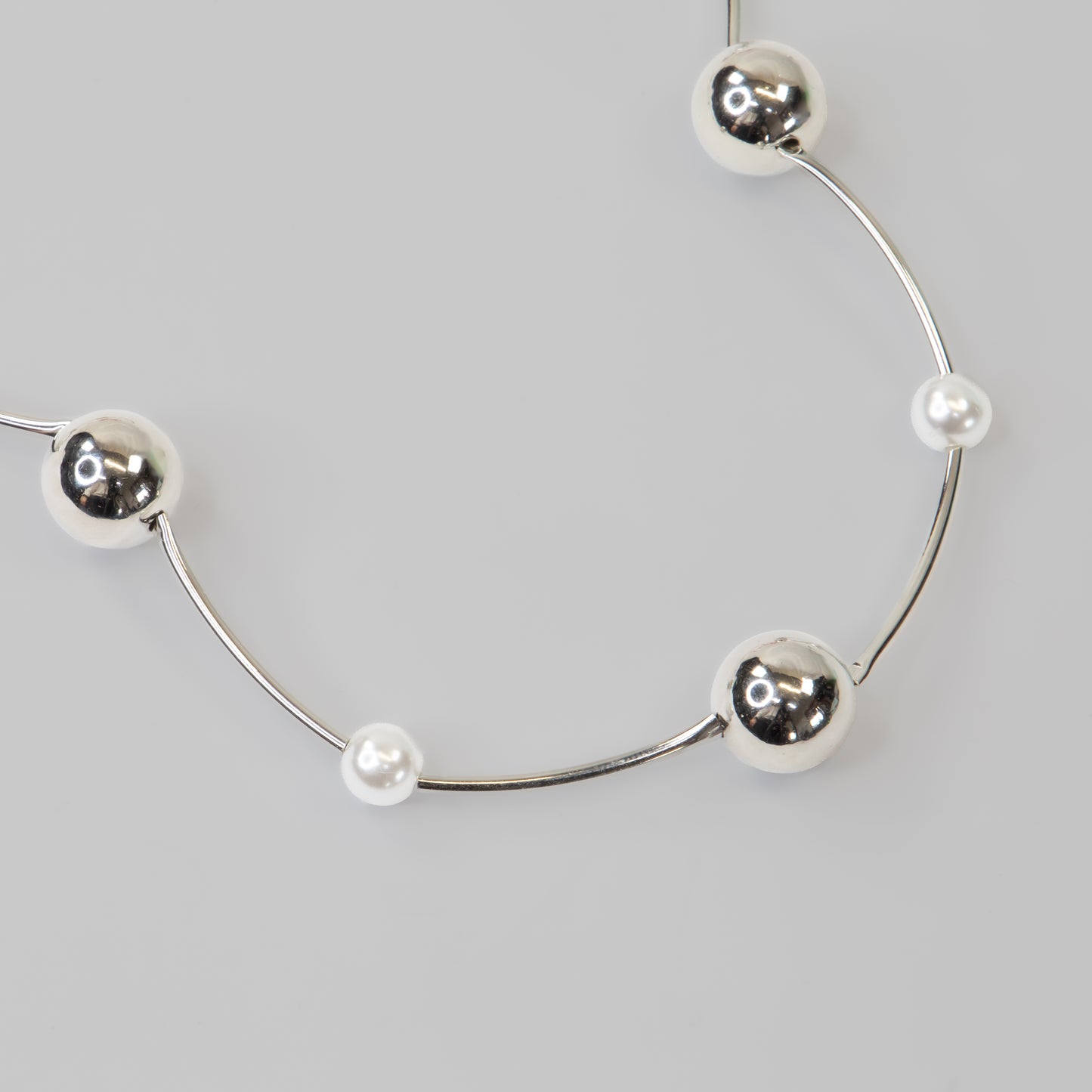 Colier minimalist cu perle - Luna Silver