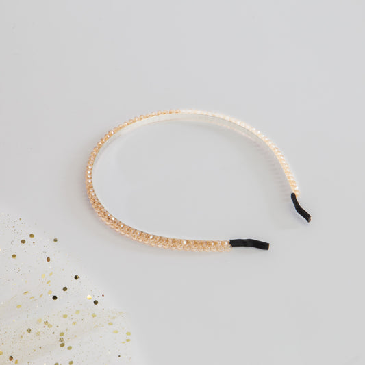Cordelută de păr subțire cu cu pietre glam stones - Auriu