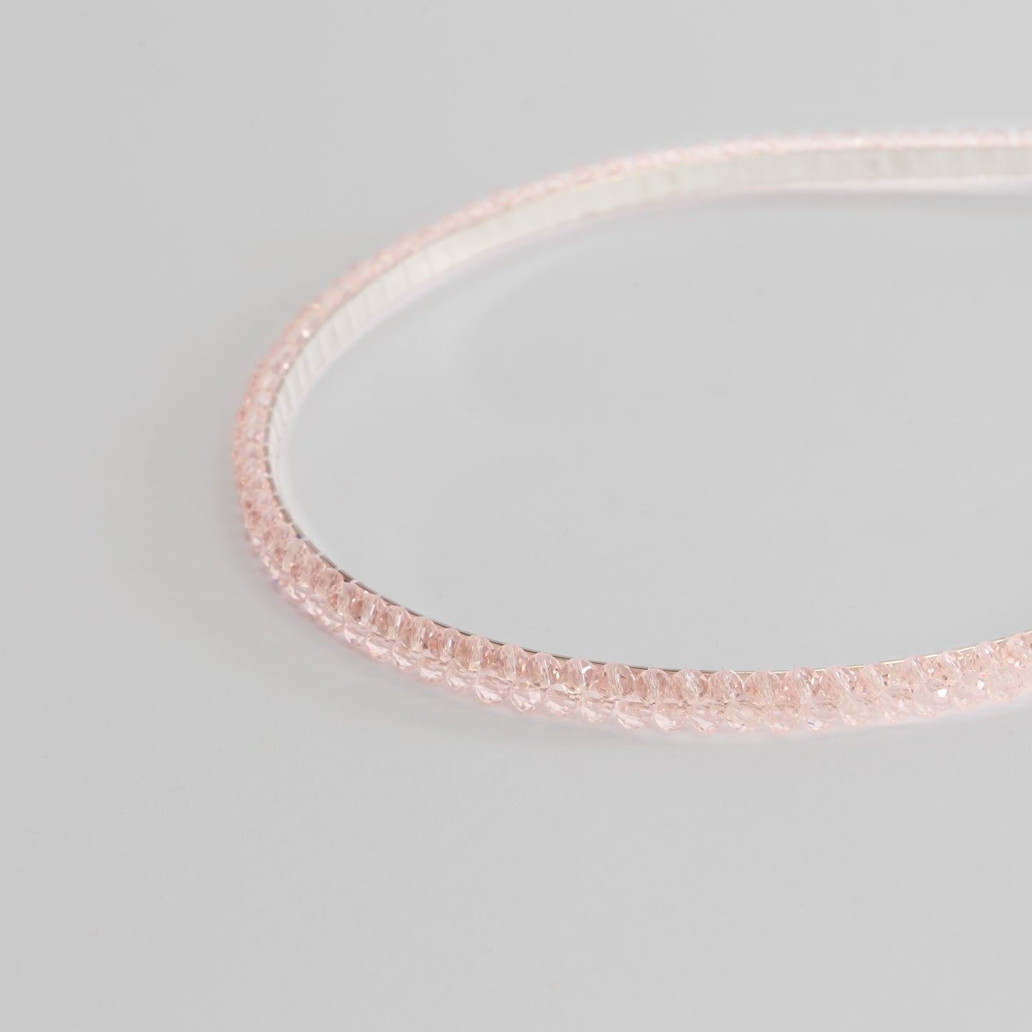 Cordelută de păr subțire cu cu pietre glam stones - Roz