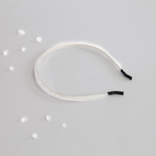 Cordelută de păr subțire cu cu pietre glam stones - Transparent