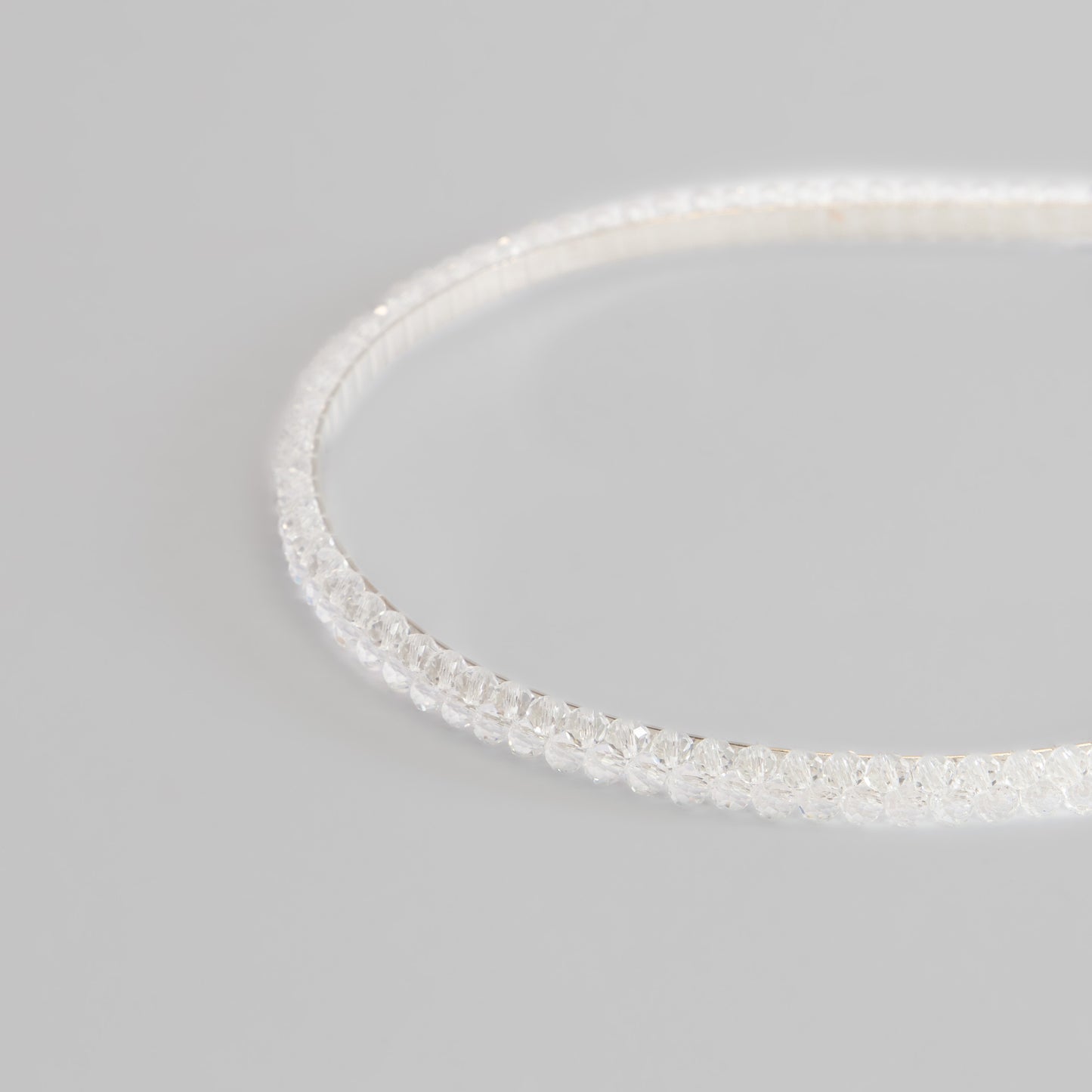 Cordelută de păr subțire cu cu pietre glam stones - Transparent