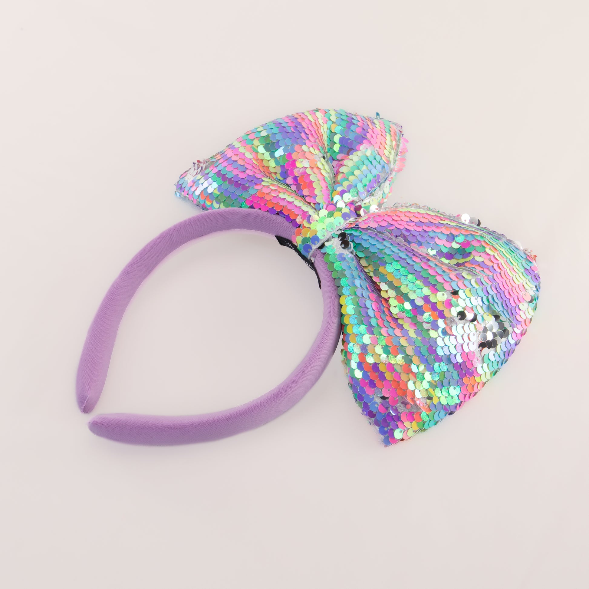 Cordeluță party cu fundă mare și paiete strălucitoare Shine Party - Multicolor