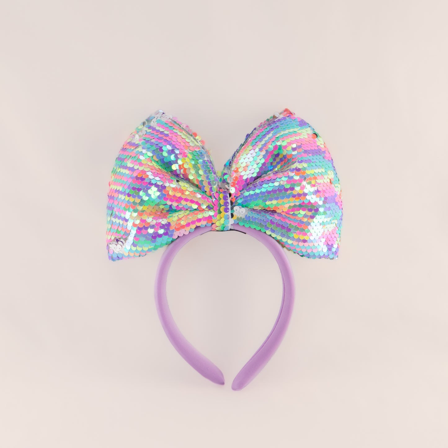 Cordeluță party cu fundă mare și paiete strălucitoare Shine Party - Multicolor