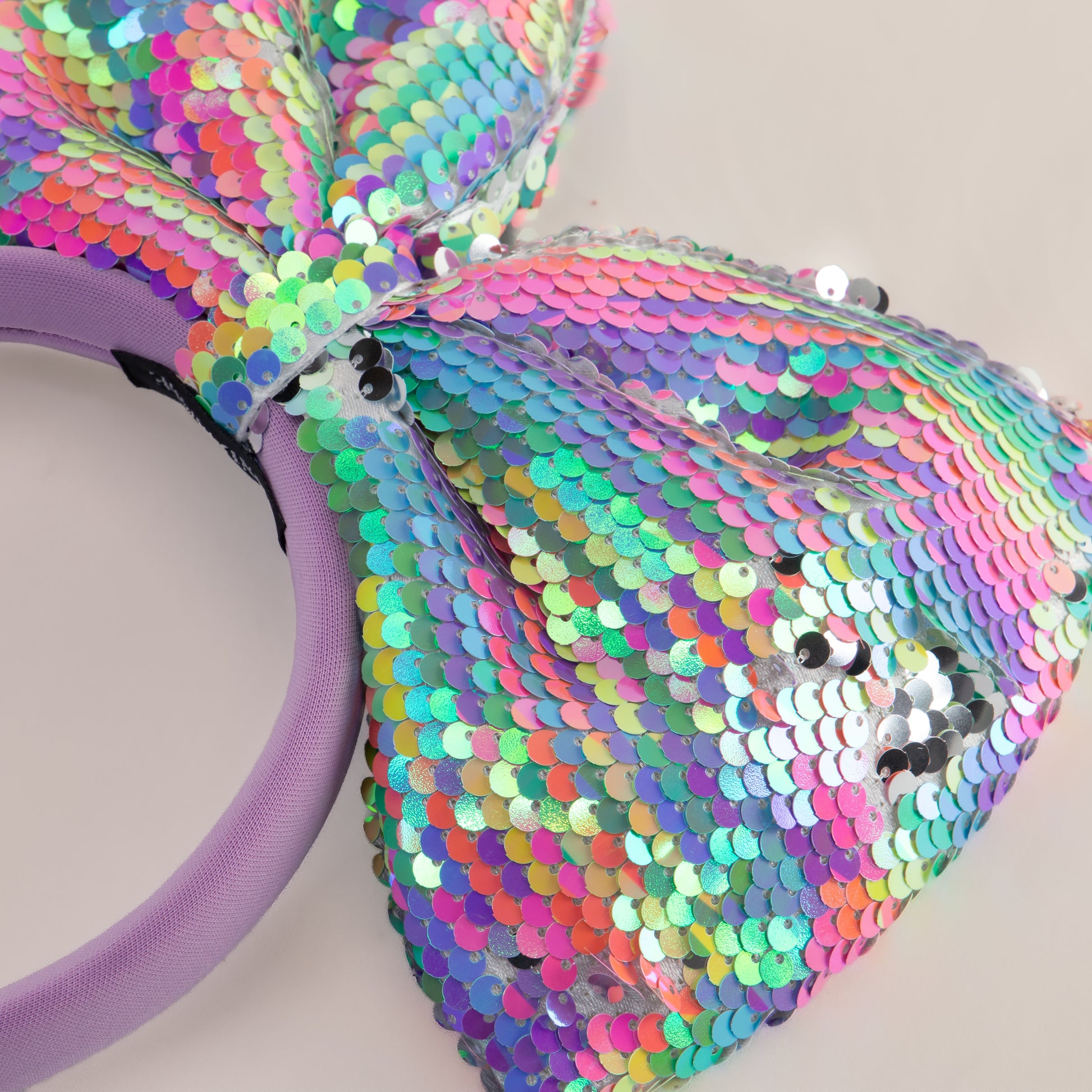 Cordeluță party cu fundă mare și paiete strălucitoare Shine Party - Multicolor