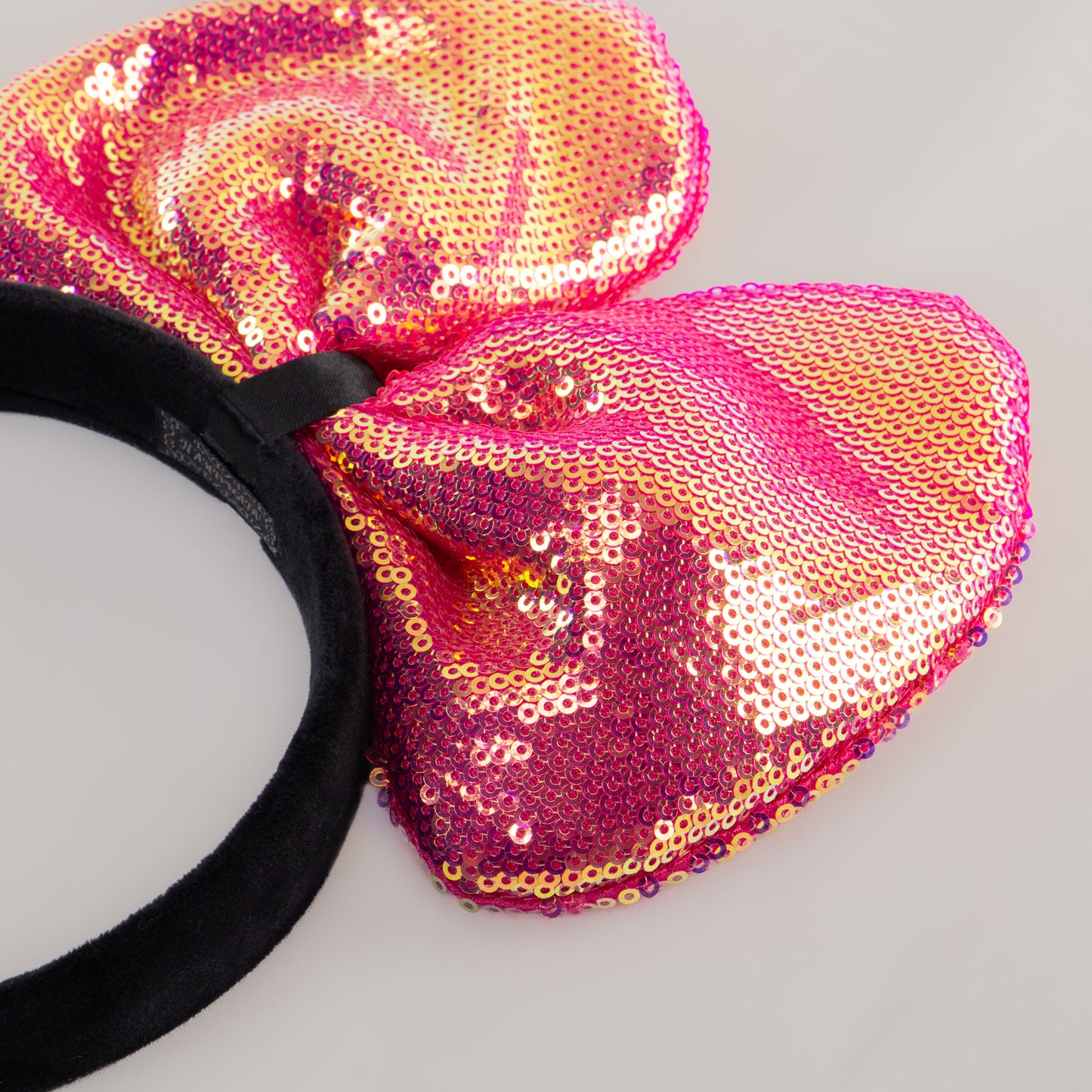 Cordeluță party cu fundă mare și paiete strălucitoare Sparkle - Magenta