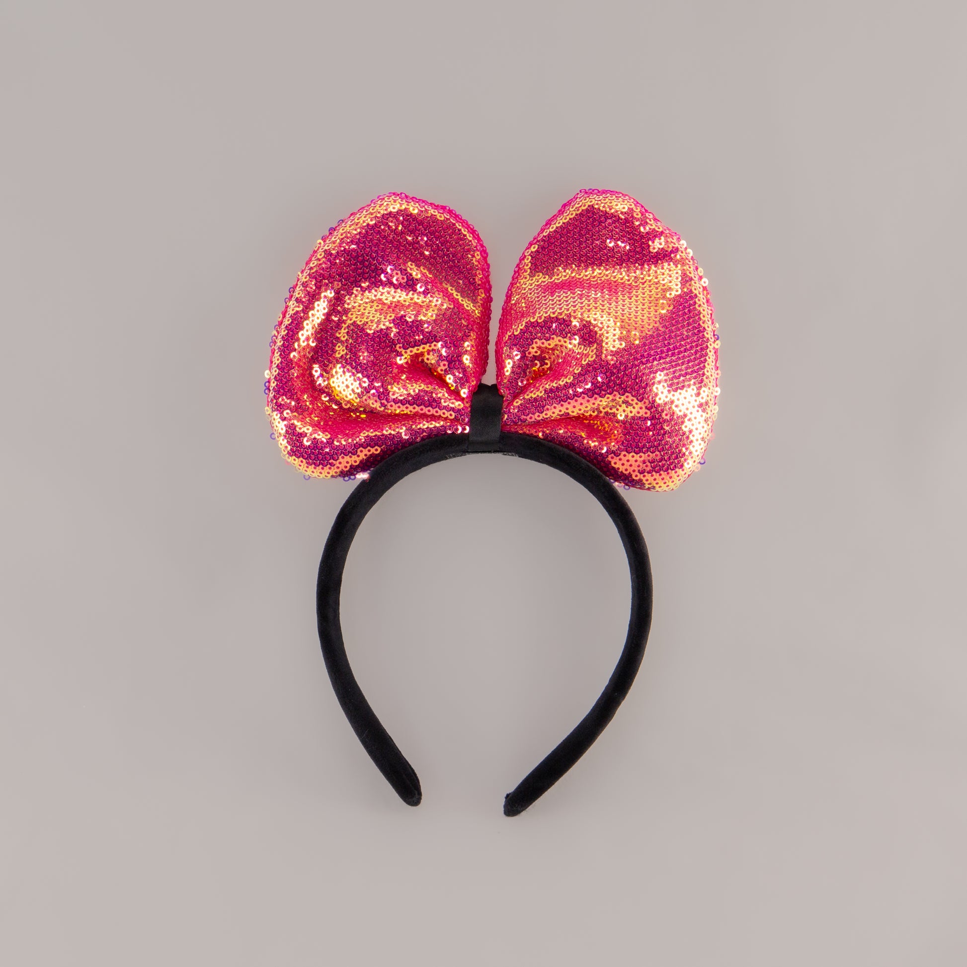 Cordeluță party cu fundă mare și paiete strălucitoare Sparkle - Magenta