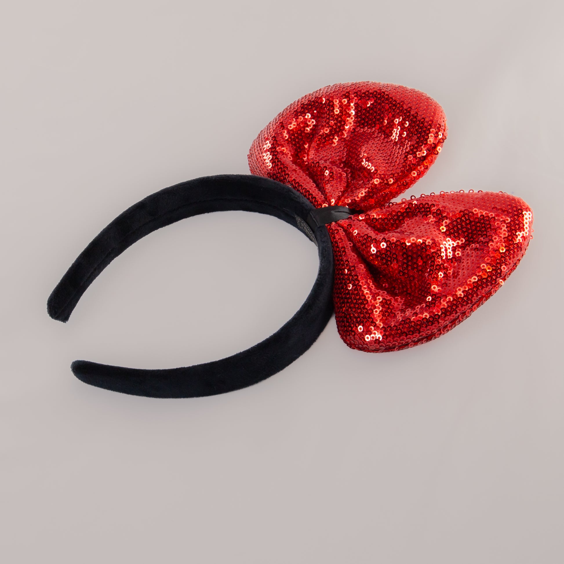 Cordeluță party cu fundă mare și paiete strălucitoare Sparkle - Roșu