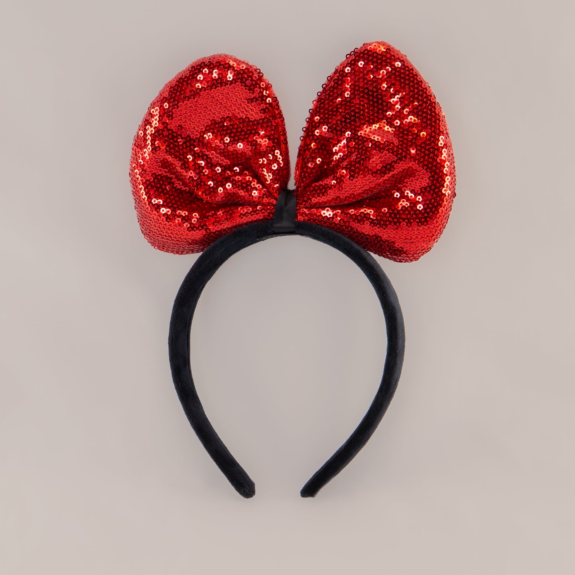 Cordeluță party cu fundă mare și paiete strălucitoare Sparkle - Roșu