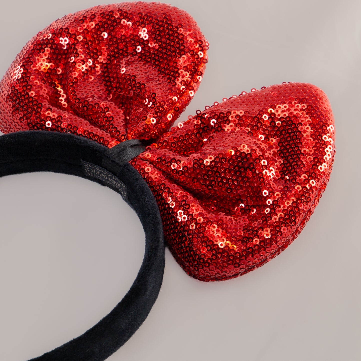 Cordeluță party cu fundă mare și paiete strălucitoare Sparkle - Roșu