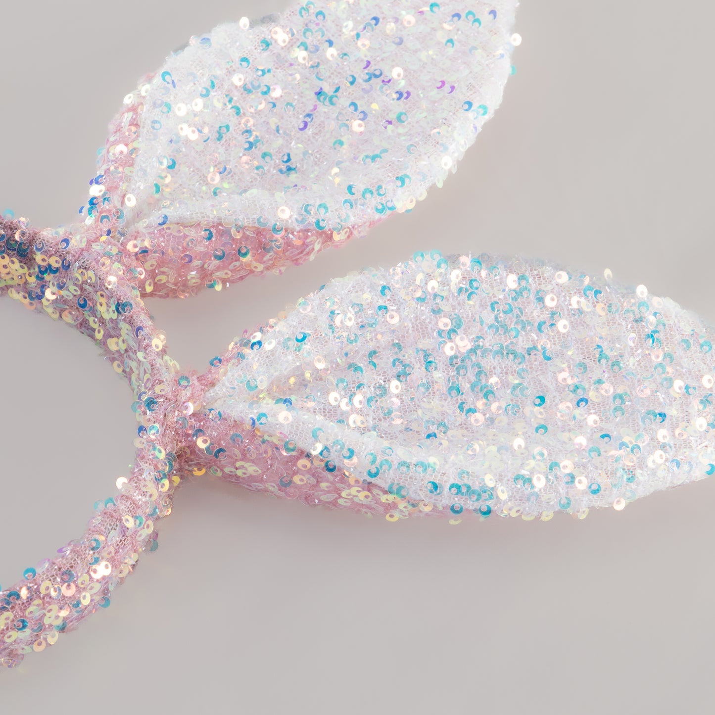 Cordeluță party cu urechi de iepuraș și paiete strălucitoare - Roz