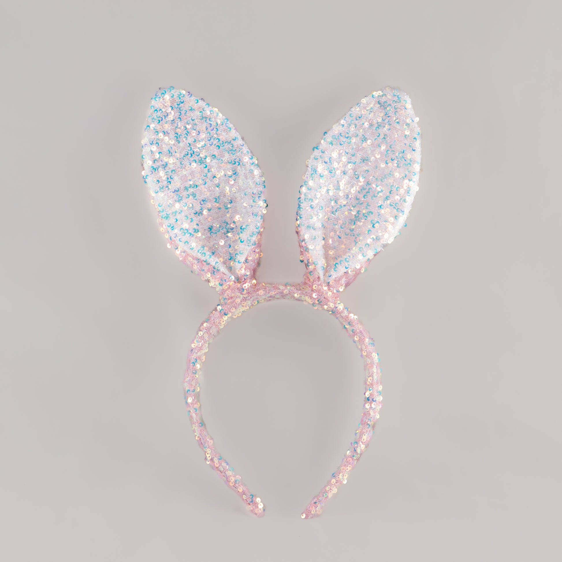 Cordeluță party cu urechi de iepuraș și paiete strălucitoare - Roz