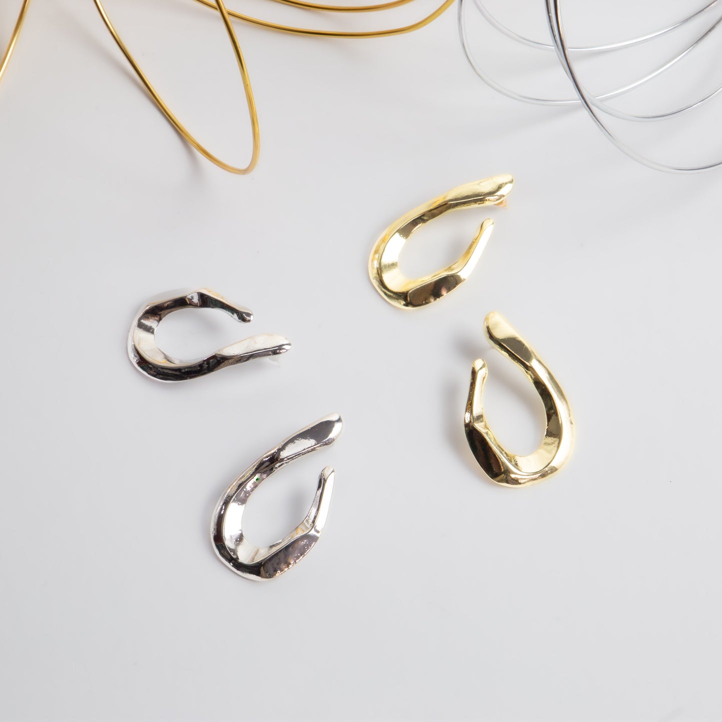 Crecei metalici spark, set 2 - Auriu, Argintiu