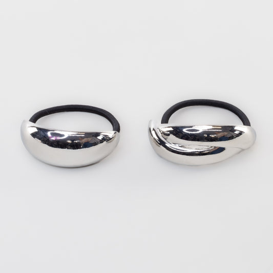 Elastice de păr cu accesoriu metalic Amun - Argintiu